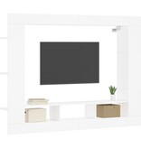 VidaXL Tv-meubel 152x22x113 cm bewerkt hout wit
