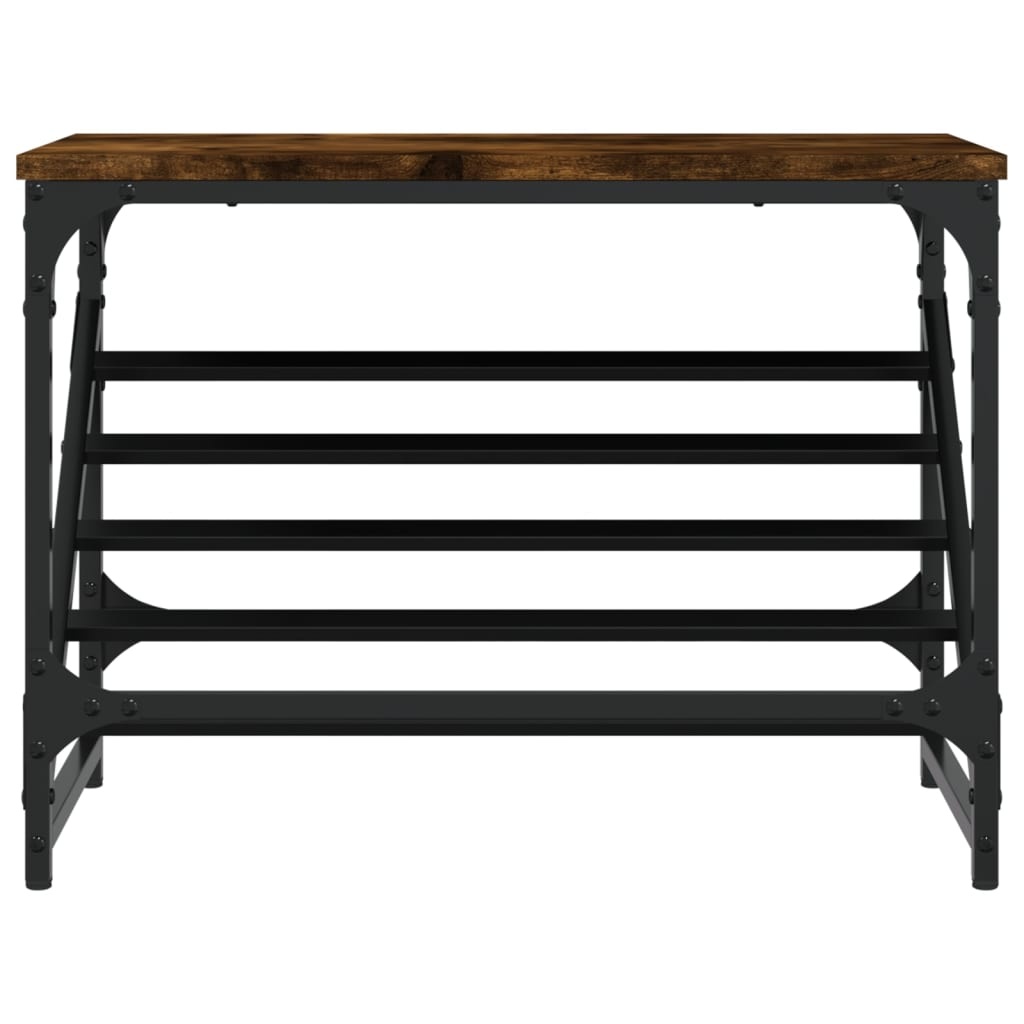 VidaXL Schoenenrek 60x30x45 cm bewerkt hout gerookt eikenkleurig