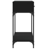 VidaXL Wandtafel 100x34,5x75 cm bewerkt hout zwart