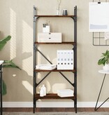 VidaXL Boekenkast 4-laags 56x31,5x138,5 cm bewerkt hout bruineiken