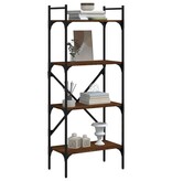 VidaXL Boekenkast 4-laags 56x31,5x138,5 cm bewerkt hout bruineiken
