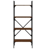 VidaXL Boekenkast 4-laags 56x31,5x138,5 cm bewerkt hout bruineiken