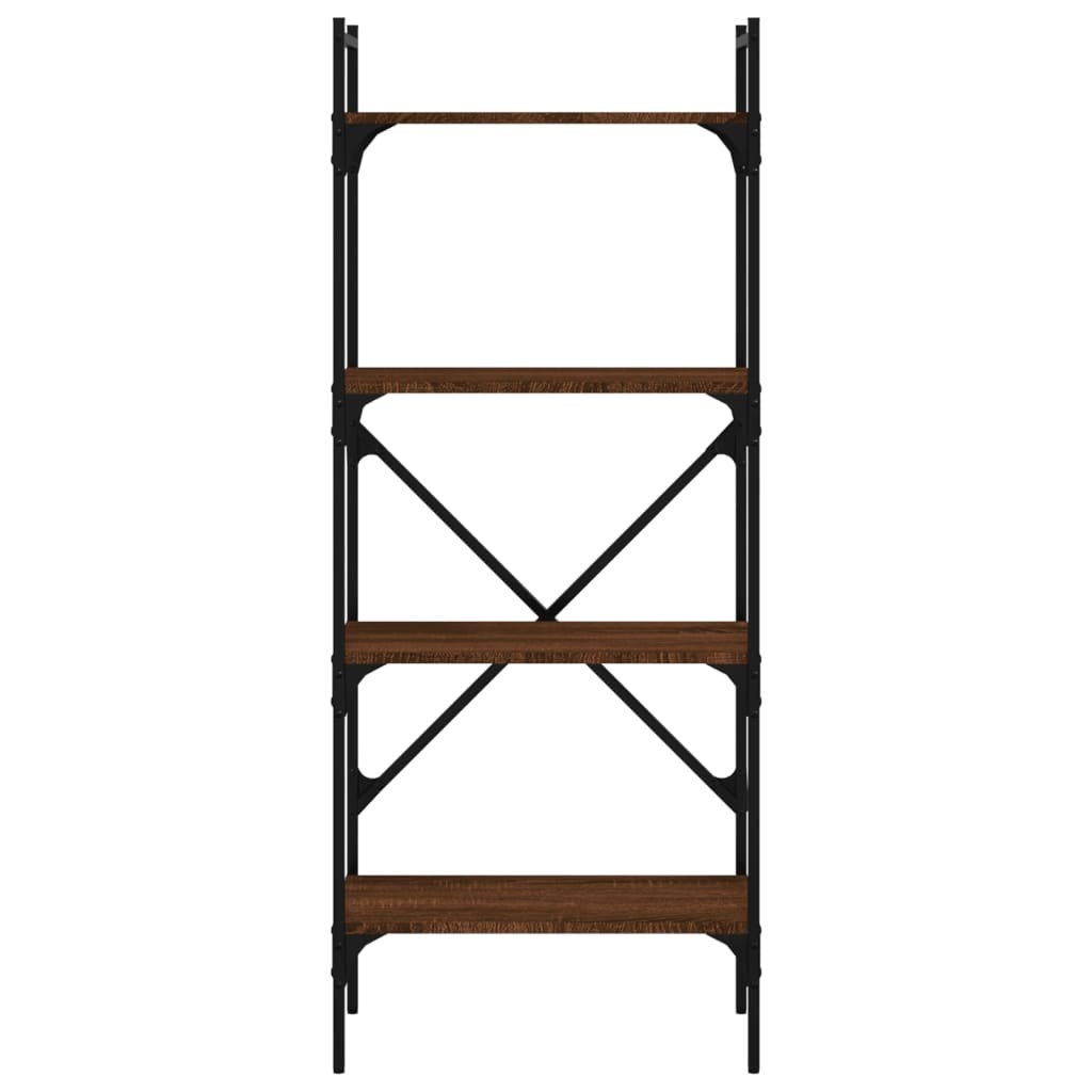 VidaXL Boekenkast 4-laags 56x31,5x138,5 cm bewerkt hout bruineiken