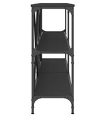 VidaXL Wandtafel 180x30x75 cm bewerkt hout en ijzer zwart