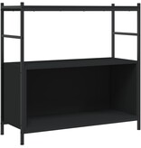 VidaXL Boekenrek 80x30x78,5 cm bewerkt hout en ijzer zwart