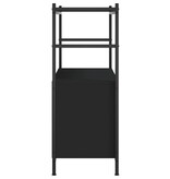 VidaXL Boekenrek 80x30x78,5 cm bewerkt hout en ijzer zwart