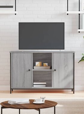 VidaXL Tv-meubel 100x35x65 cm bewerkt hout grijs sonoma eikenkleurig