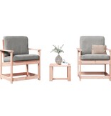 VidaXL 3-delige Loungeset massief douglashout