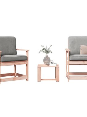 VidaXL 3-delige Loungeset massief douglashout