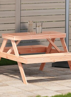VidaXL Picknicktafel 105x134x75 cm massief douglashout