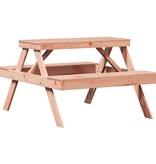 VidaXL Picknicktafel 105x134x75 cm massief douglashout