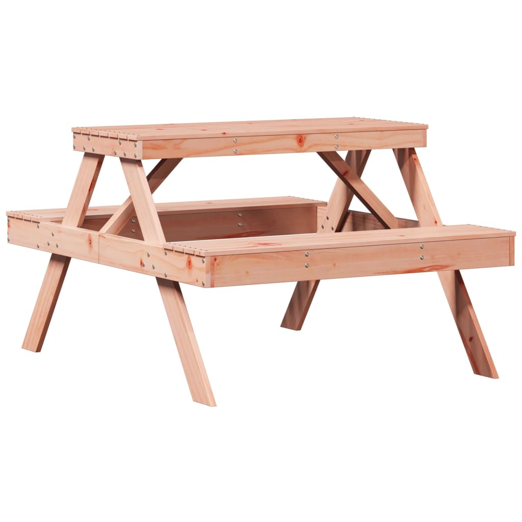 VidaXL Picknicktafel 105x134x75 cm massief douglashout
