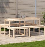 VidaXL Picknicktafel 160x134x75 cm massief grenenhout