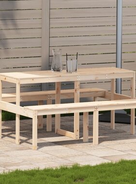 VidaXL Picknicktafel 160x134x75 cm massief grenenhout