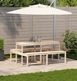 VidaXL Picknicktafel 160x134x75 cm massief grenenhout