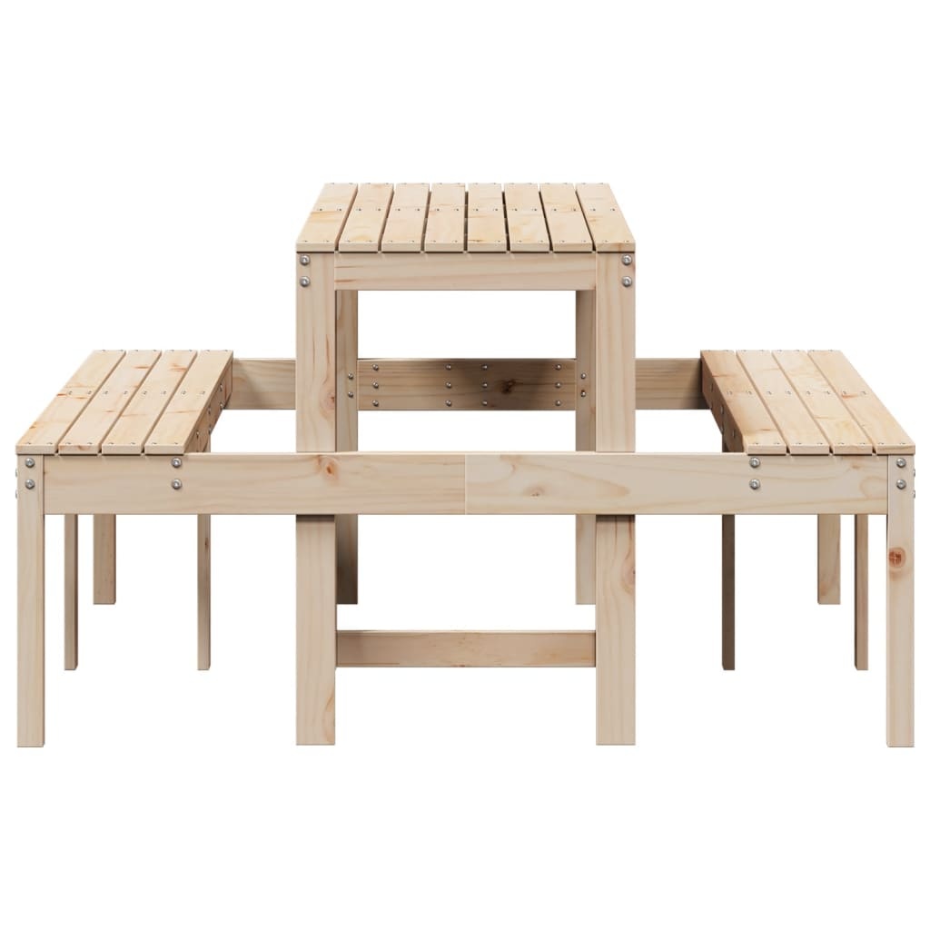 VidaXL Picknicktafel 160x134x75 cm massief grenenhout