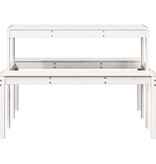 VidaXL Picknicktafel 110x134x75 cm massief grenenhout wit