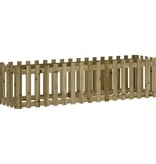 VidaXL Plantenbak verhoogd hekontwerp 200x50x50 cm geïmpregneerd hout