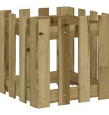 VidaXL Plantenbak met hekontwerp 40x40x40 cm geïmpregneerd grenenhout