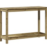 VidaXL Oppottafel met schap 108x35x75 cm geïmpregneerd grenenhout