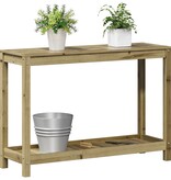 VidaXL Oppottafel met schap 108x35x75 cm geïmpregneerd grenenhout