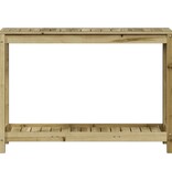 VidaXL Oppottafel met schap 108x35x75 cm geïmpregneerd grenenhout