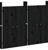 VidaXL Kastdeurtjes voor buitenkeuken 2 st 50x9x82 cm grenenhout zwart