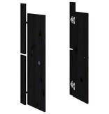 VidaXL Kastdeurtjes voor buitenkeuken 2 st 50x9x82 cm grenenhout zwart