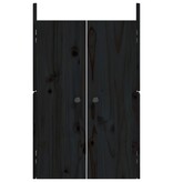 VidaXL Kastdeurtjes voor buitenkeuken 2 st 50x9x82 cm grenenhout zwart