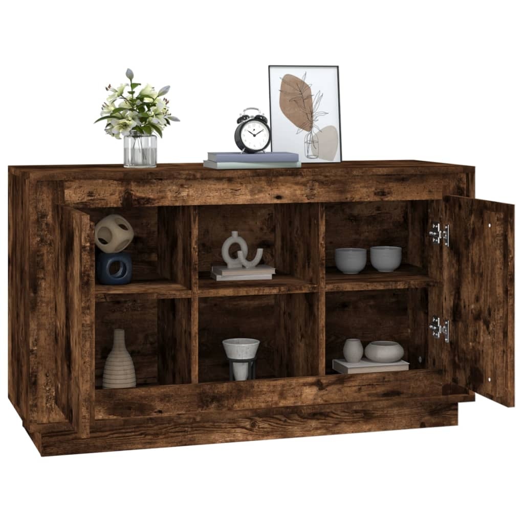 VidaXL Dressoir 102x35x60 cm bewerkt hout gerookt eikenkleurig