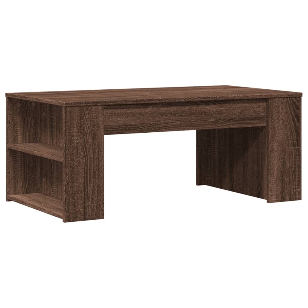 VidaXL Salontafel 102x55x42 cm bewerkt hout bruin eikenkleur