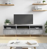 VidaXL Tv-meubel 150x30x44,5 cm bewerkt hout betongrijs