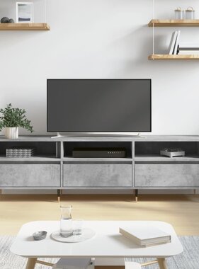 VidaXL Tv-meubel 150x30x44,5 cm bewerkt hout betongrijs