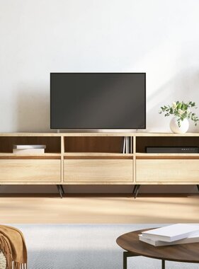 VidaXL Tv-meubel 150x30x44,5 cm bewerkt hout sonoma eikenkleurig