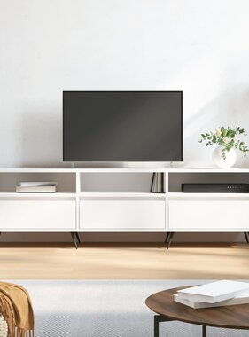 VidaXL Tv-meubel 150x30x44,5 cm bewerkt hout wit