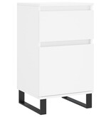 VidaXL Dressoirs 2 st 40x35x70 cm bewerkt hout wit