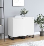 VidaXL Dressoirs 2 st 40x35x70 cm bewerkt hout wit