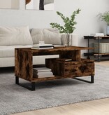 VidaXL Salontafel 90x49x45 cm bewerkt hout gerookt eikenkleurig