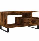 VidaXL Salontafel 90x49x45 cm bewerkt hout gerookt eikenkleurig