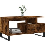 VidaXL Salontafel 90x49x45 cm bewerkt hout gerookt eikenkleurig