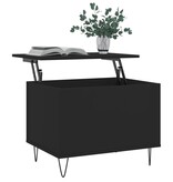 VidaXL Salontafel 60x44,5x45 cm bewerkt hout zwart