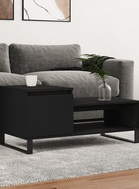 VidaXL Salontafel 100x50x45 cm bewerkt hout zwart