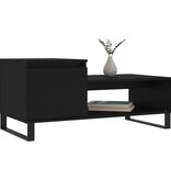 VidaXL Salontafel 100x50x45 cm bewerkt hout zwart