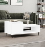 VidaXL Salontafel 100x50x45 cm bewerkt hout wit