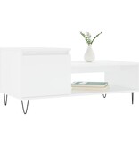 VidaXL Salontafel 100x50x45 cm bewerkt hout wit