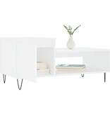 VidaXL Salontafel 100x50x45 cm bewerkt hout wit