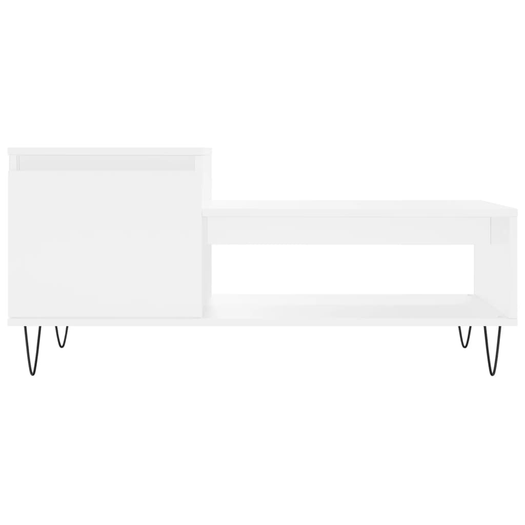 VidaXL Salontafel 100x50x45 cm bewerkt hout wit