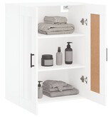 VidaXL Wandkast 69,5x34x90 cm bewerkt hout wit