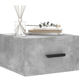 VidaXL Nachtkastjes 2 st wandgemonteerd 35x35x20 cm betongrijs