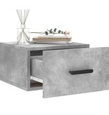 VidaXL Nachtkastjes 2 st wandgemonteerd 35x35x20 cm betongrijs